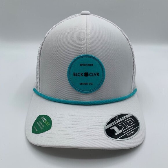 Black Clover Live Lucky Mens White Engraved 4 Snapback Trucker Hat New - Picture 2 of 6